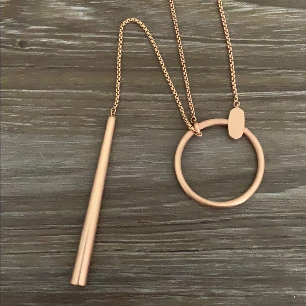 Kendra Scott Tegan Y Necklace in Rose Gold